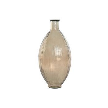 Jarron Cristal Reciclado 30x30x59 Rayado Champan