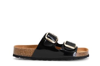 zapatilla mujer doble hebilla black 38