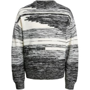 Jack & Jones Jersey 12243294 JCOREACT KNIT CREW NECK LN BLACK para hombre