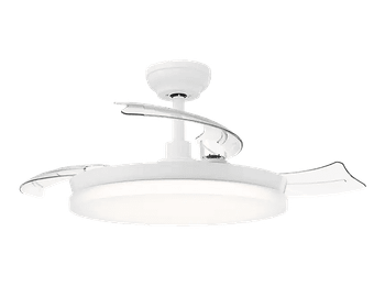 Ventilador de techo con luz - Philips Tynl (2026), 32 W, 6 Velocidades, Aspas retráctiles, 4500 lúmenes regulables, Mando a distancia, Blanco
