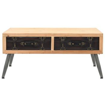 Mesa De Centro，mesa Auxiliar，mesa De Café De Madera Maciza De Abeto 115x55x50 Cm