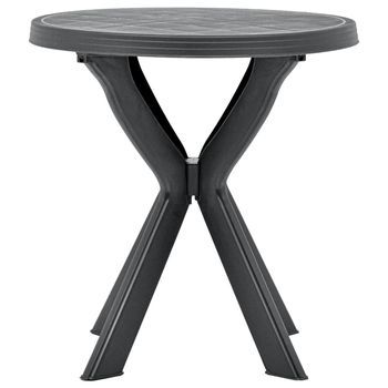 Mesa Bar | Mesa De Bistró | Mesa De Bistró Gris Antracita Plástico Ø70 Cm