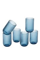 vaso de trago largo merlot azul  h13xb8xl8cm