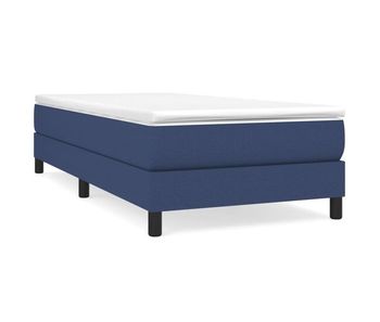 Estructura de cama box spring tela azul 80x200 cm