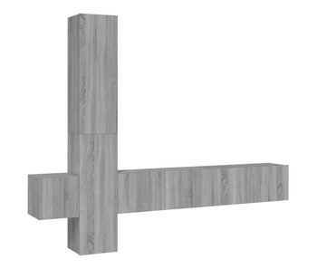 Set de muebles para tv 5 piezas madera contrachapada gris sonoma
