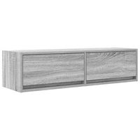 gabinete de tv con cajon gris sonoma 100 x 31 x 255 cm