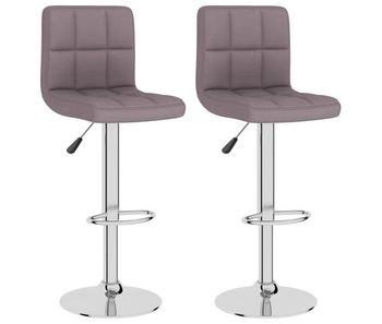 Vidaxl taburetes de cocina 2 unidades tela gris taupe
