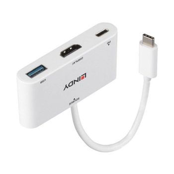 Adaptador HDMI 1.4 Lindy 43340 3840x2160 4K Blanco