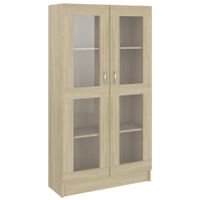 vitrina de madera contrachapada color marron 825x305x150 cm