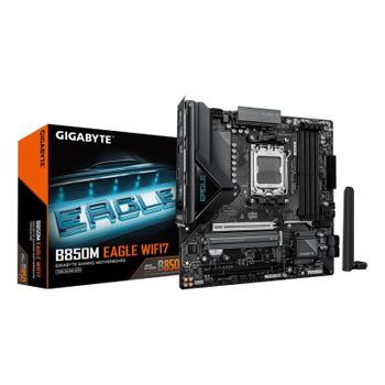 Placa Base Gigabyte B850M EAGLE WIFI7 AMD B850 Socket AM5 DDR5 Micro ATX WiFi 7 2.5GbE M.2 PCIe 5.0 RGB
