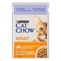 cat chow 26 x 85 g comida humeda para gatos - adult con cordero