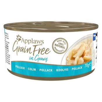 Applaws Cat Food 70g in Gravy – Grain-Free - Pollock (6 x 70g)