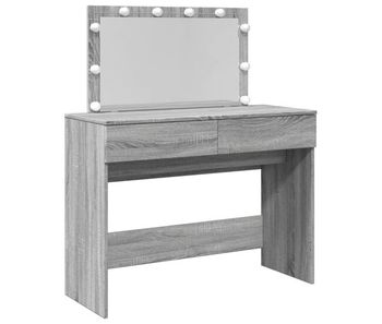 Tocador - tocador de maquillaje - mesa de tocador con luces led color gris sonoma 100x40x120 cm