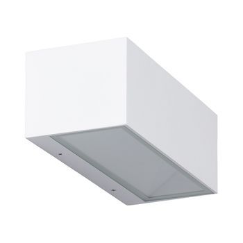 Aplique De Pared Exterior Led 18w De Aluminio Iluminación Doble Cara Cct Seleccionable Gropius Blanco