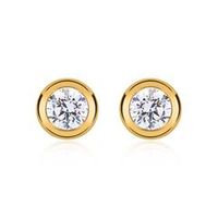 pendientes de oro amarillo 8 quilates con circonita