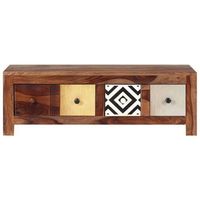 mesa de centrormesa auxiliarrmesa de cafe de madera maciza de sheesham 90x50x30 cm