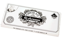 tableta de chocolate con leche 36 cacao con almendras 150g - el