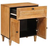 mesita de noche 50x33x62 cm madera - marron