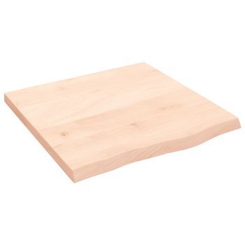 Encimera De Baño | Mueble De Baño Madera Maciza Sin Tratar 60x60x(2-4) Cm