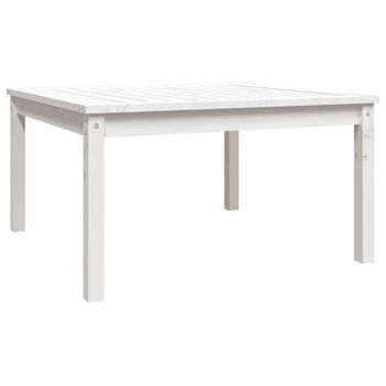 Mesa De Jardín | Mesa De Exterior Madera Maciza Pino Blanco 82,5x82,5x45 Cm