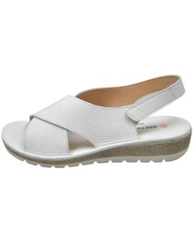 de D`CUTILLAS SANDALIA DE VERANO PARA MUJER PLANTILLA Y FORRO DE PIEL C BLANCO
