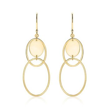 Pendientes para mujer de plata 925 bañada en oro