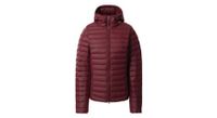 the north face stretch down hoodie rojo mujer