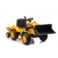 tractor con pala y remolque buddy 12v amarillo - tractor electrico infantil para ninos de bateria con mando control remoto
