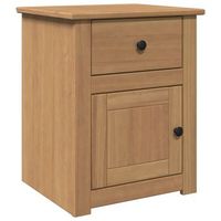 mesita de noche - mesilla panama madera maciza de pino 46x40x57 cm mc5476