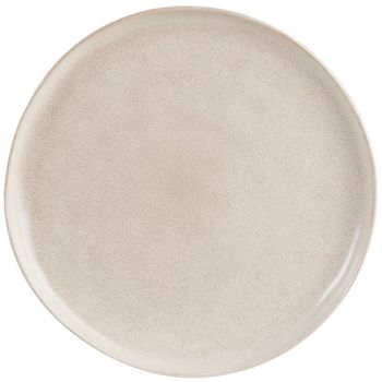 Plato plano de gres beige