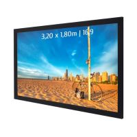 kimex pantalla de proyeccion fija con marco 320x180m formato 169