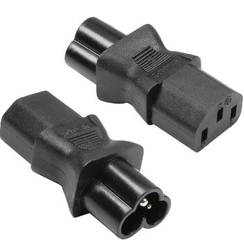 Adaptador Alimentacion C13 Hembra A C6 Macho Negro
