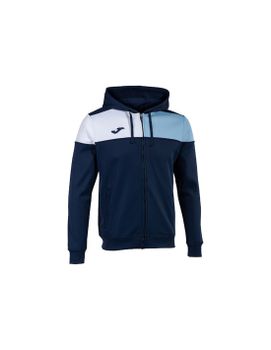 Chaqueta de Fútbol Joma Con Capucha Crew V Hombre/Niño Marino Celeste Blanco