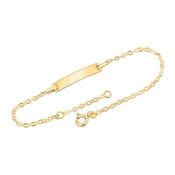9 quilates pulsera de oro grabable