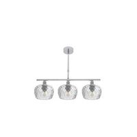 lampara estela 3 luces cromo 55x13 cm