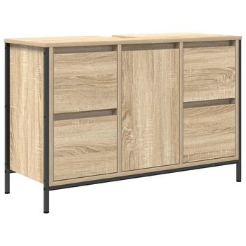 Armario De Lavabo | Mueble De Lavabo Con Cajones Roble Sonoma 90x34,5x60 Cm
