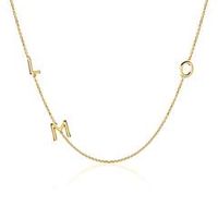cadena para mujer en oro 14 quilates con 3 letras