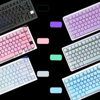 juego de teclas akko glassy de fibra de carbono perfil cherry us-ansi pcabs doble inyeccion 126 teclas para teclado mecanico