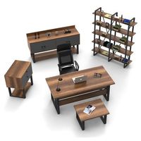 conjunto de muebles de oficina mn10-ba antracita barroco
