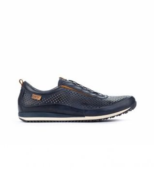 Pikolinos para hombre. M2A-6252 Zapatillas de piel Liverpool M2A azul (44), Cordones, Casual