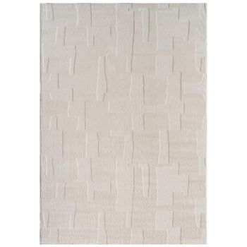 Alfombra moderna Sumo crema 80x150 cm