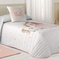 naturals - colcha bouti infantil estampada 100 microfibra extrasuave - relleno 70 gramos -  ideal para primavera y verano - incluye 1 funda de cojin - disponible para cama 90105 cm - fabricado en