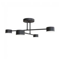 plafon de techo tanfa negro 4 luces