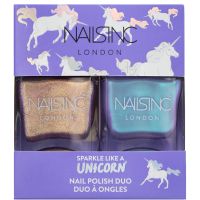 nails inc sparkle like a unicorn nail varnish duo kit 2 x 14ml