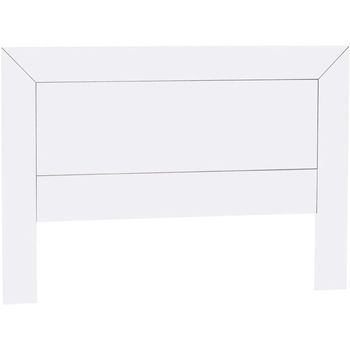 Cabecero Para Somier De 150 Cm , Pino Macizo Y Mdf, Moblit, Serie Kalpe Lacado, Medidas: (150x110x2) Cm ( Altoxanchoxfondo), Color Blanco