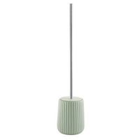 escobilla de pie verde salvia en ceramica malva con mechon de cerdas