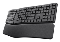 teclado trust bluetooth multidispositivo keyra ergonomico silent color negro