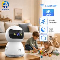 camara de vigilancia inteligente wifi 5g jooan de 5mp camara ip con seguimiento automatico seguridad inalambrica para interiores cctv para el hogar monitor para bebes