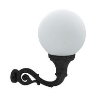 dopo lighting - aplique de pared indura globo ip55 e27 mx 50w negro