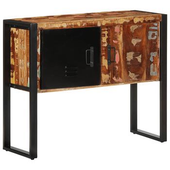 Mueble Consola Madera Maciza Reciclada Multicolor 90x35x75 Cm Vidaxl